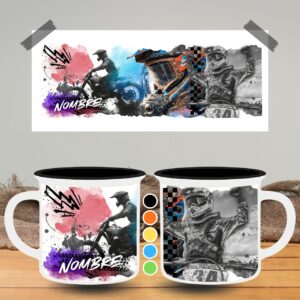 Taza Sublimada Biker – Diseño Urbano "Street Art" Personalizable para Amantes de las Motos